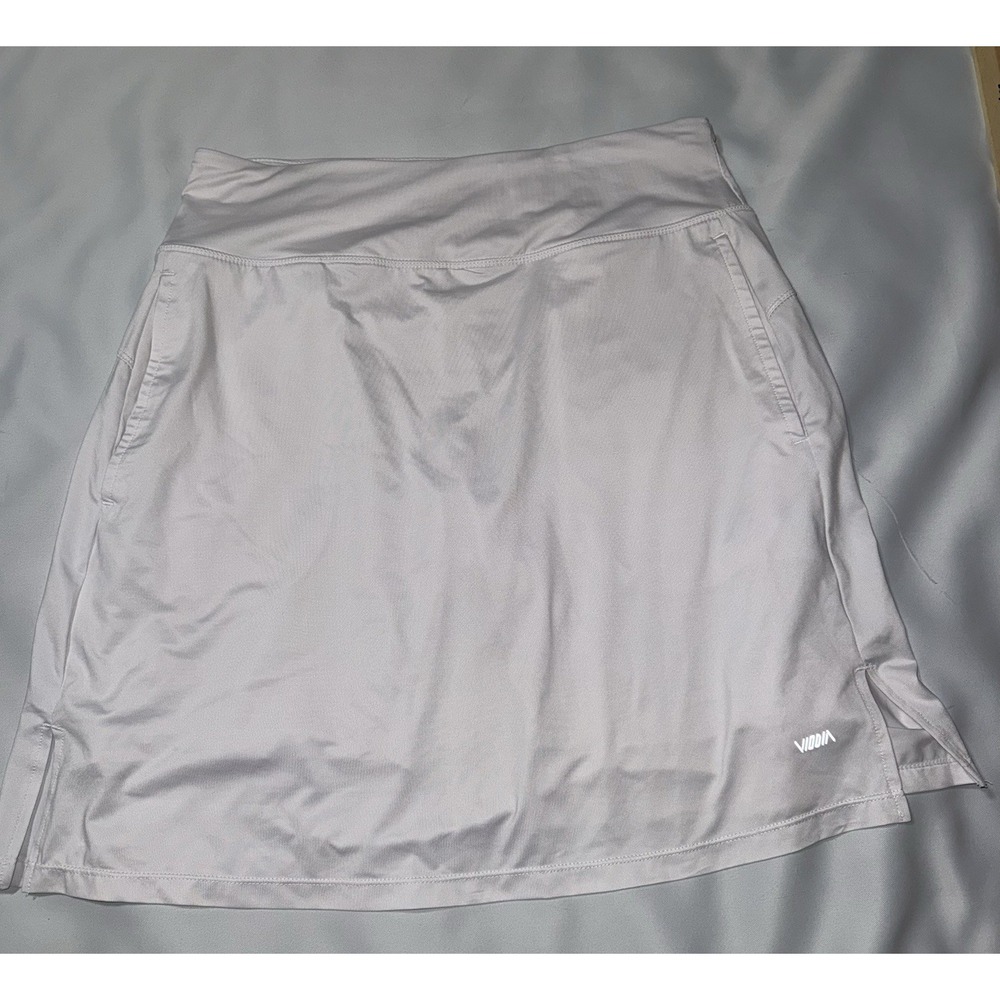 Viodia‎ Womens White Active Skort Tennis Golf Running Skirt with Pockets Size M